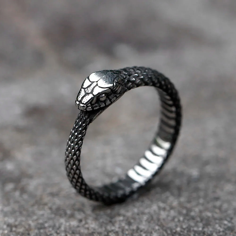 Ouroboros Serpent Stainless Steel Ring