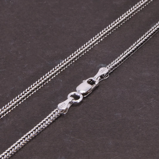 Foxtail Łańcuszek Srebro Sterling 925 - Rozmiary