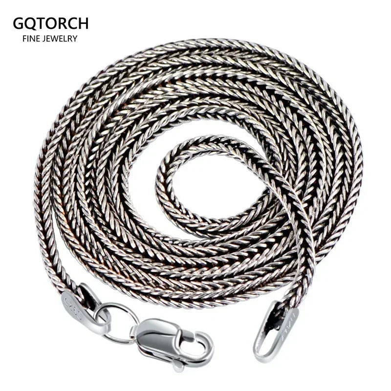 Foxtail Łańcuszek Srebro Sterling 925 - Rozmiary