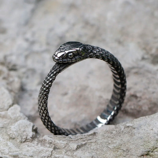 Ouroboros Serpent Stainless Steel Ring